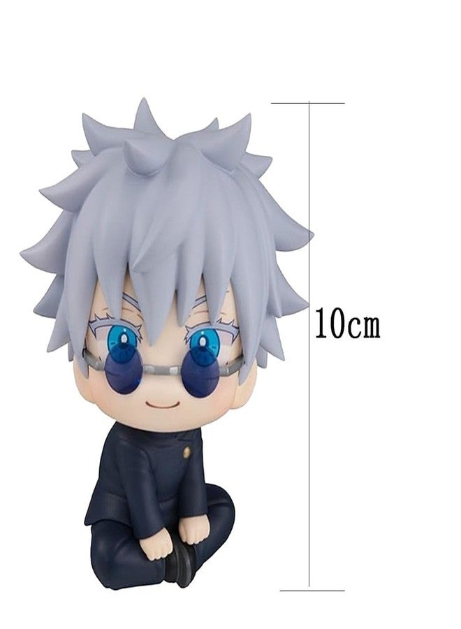 FowWelt شخصية كرتونية FowWelt Anime Q Posket Jujutsu Kaisen Gojo ارتفاع - 10 سم متعدد الألوان PVC | جوجو وهج يجلس السمين (جوجو - كبير) - Image 3